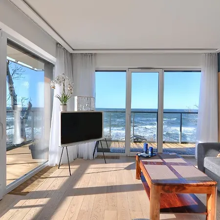 Szafirowy Z Bezposrednim Widokiem Na Morze- Nadmorski Luksus דירה *
