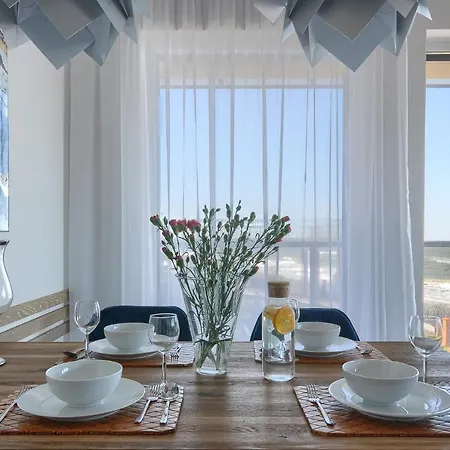 דירה Szafirowy Z Bezposrednim Widokiem Na Morze- Nadmorski Luksus אוסטרוני מורסקי