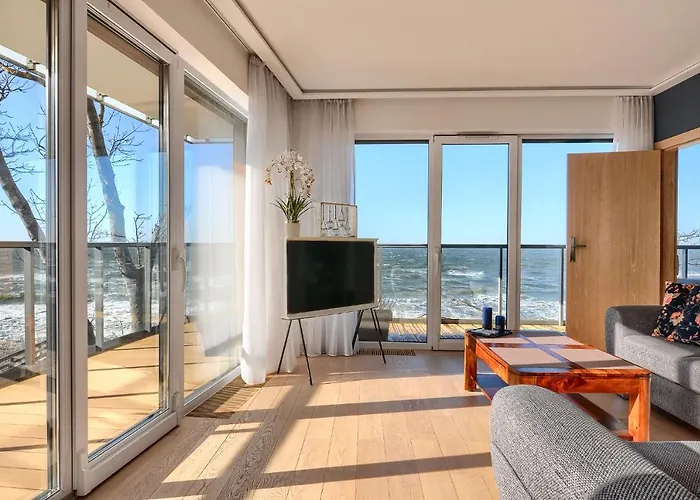 Apartman Szafirowy Z Bezposrednim Widokiem Na Morze- Nadmorski Luksus Ustronie Morskie