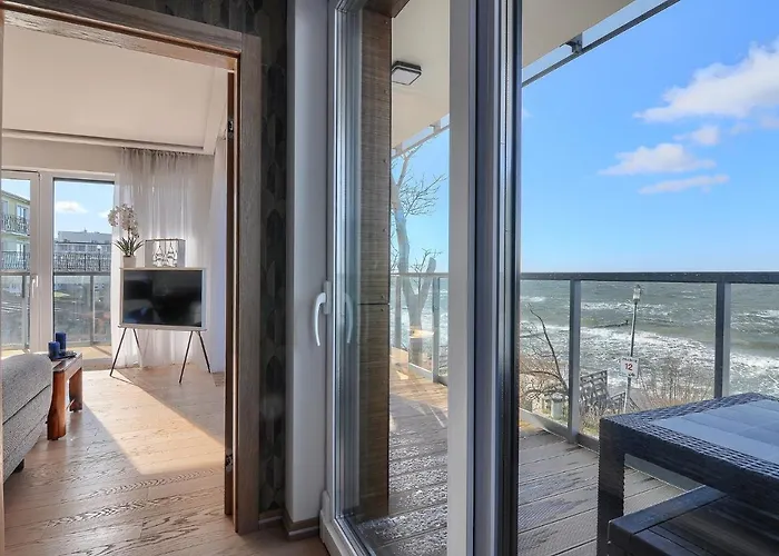 Apartman Szafirowy Z Bezposrednim Widokiem Na Morze- Nadmorski Luksus