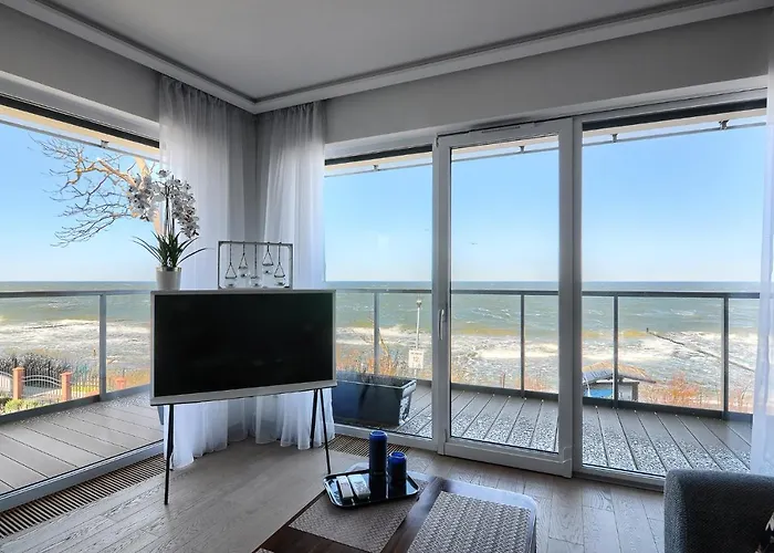 Apartman Szafirowy Z Bezposrednim Widokiem Na Morze- Nadmorski Luksus *