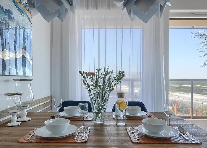 Apartman Szafirowy Z Bezposrednim Widokiem Na Morze- Nadmorski Luksus Ustronie Morskie